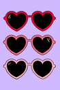 Heart Shades 3x Poster