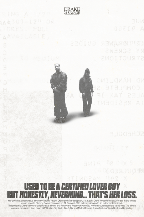 Drake x 21 Savage 'Her Loss' Poster - Mockup 1