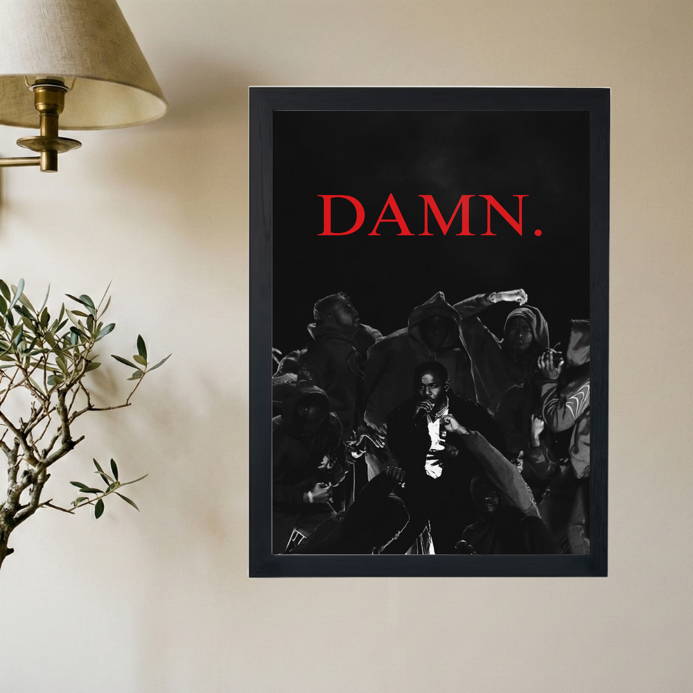 Kendrick Lamar 'Damn' Poster - Mockup 2