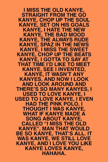 Kanye West 'I Miss The Old Kanye' Poster - Mockup 1