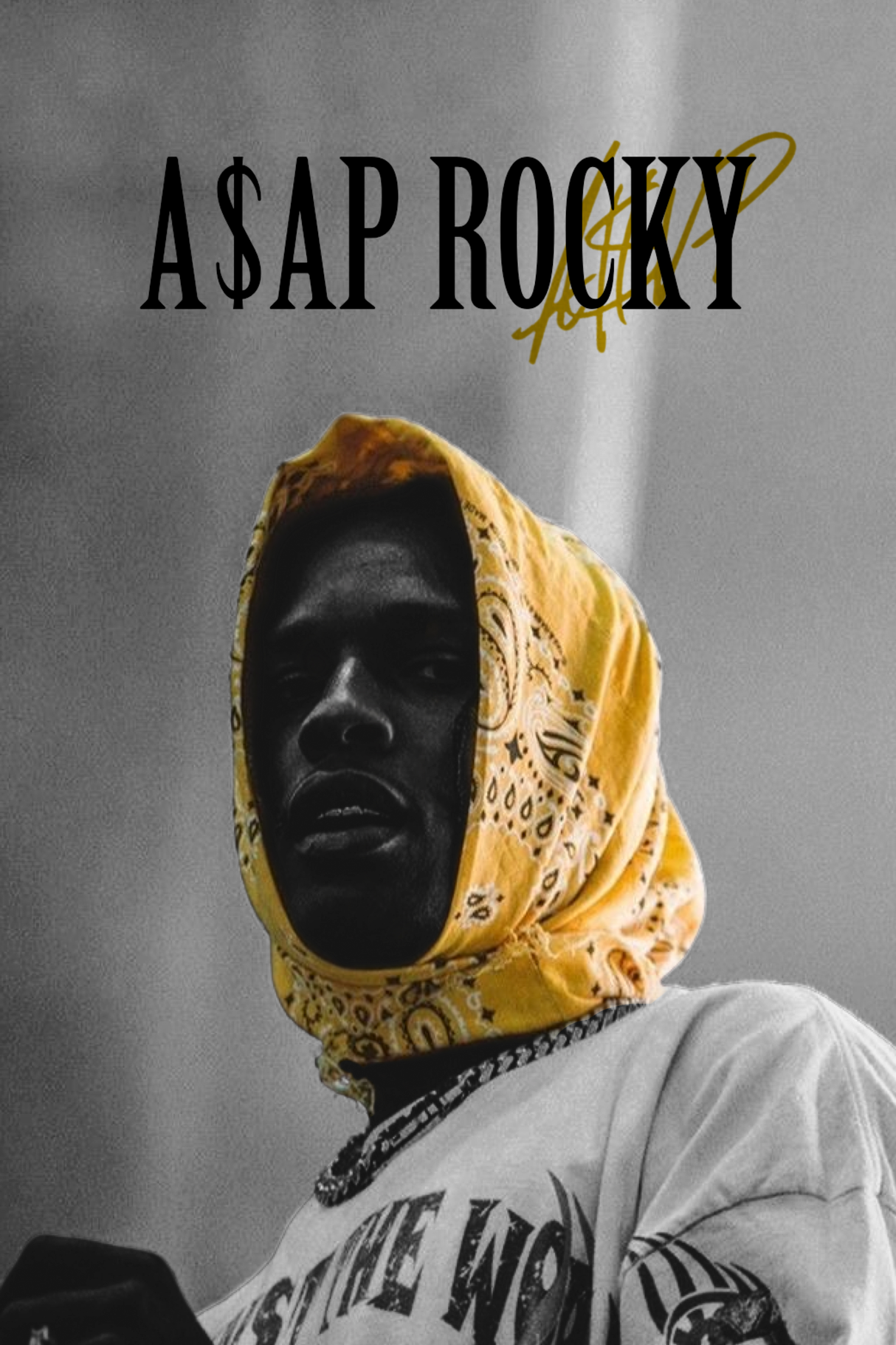 A$AP Rocky 'Gold Bandana' Poster
