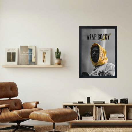 A$AP Rocky 'Gold Bandana' Poster - Mockup 1
