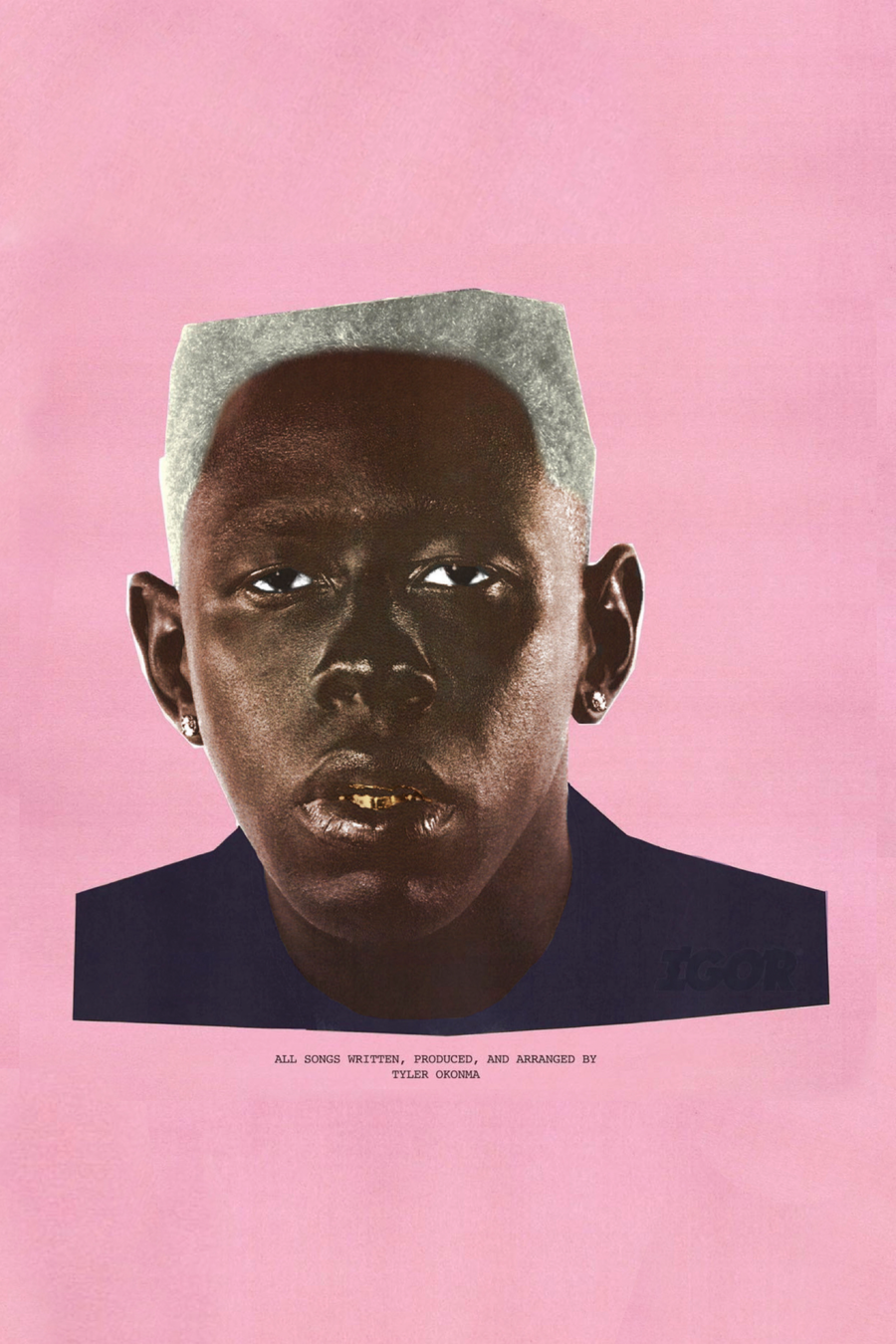 Tyler The Creator 'Tyler Okonma' Poster - Mockup 1, shown hanging above a console table