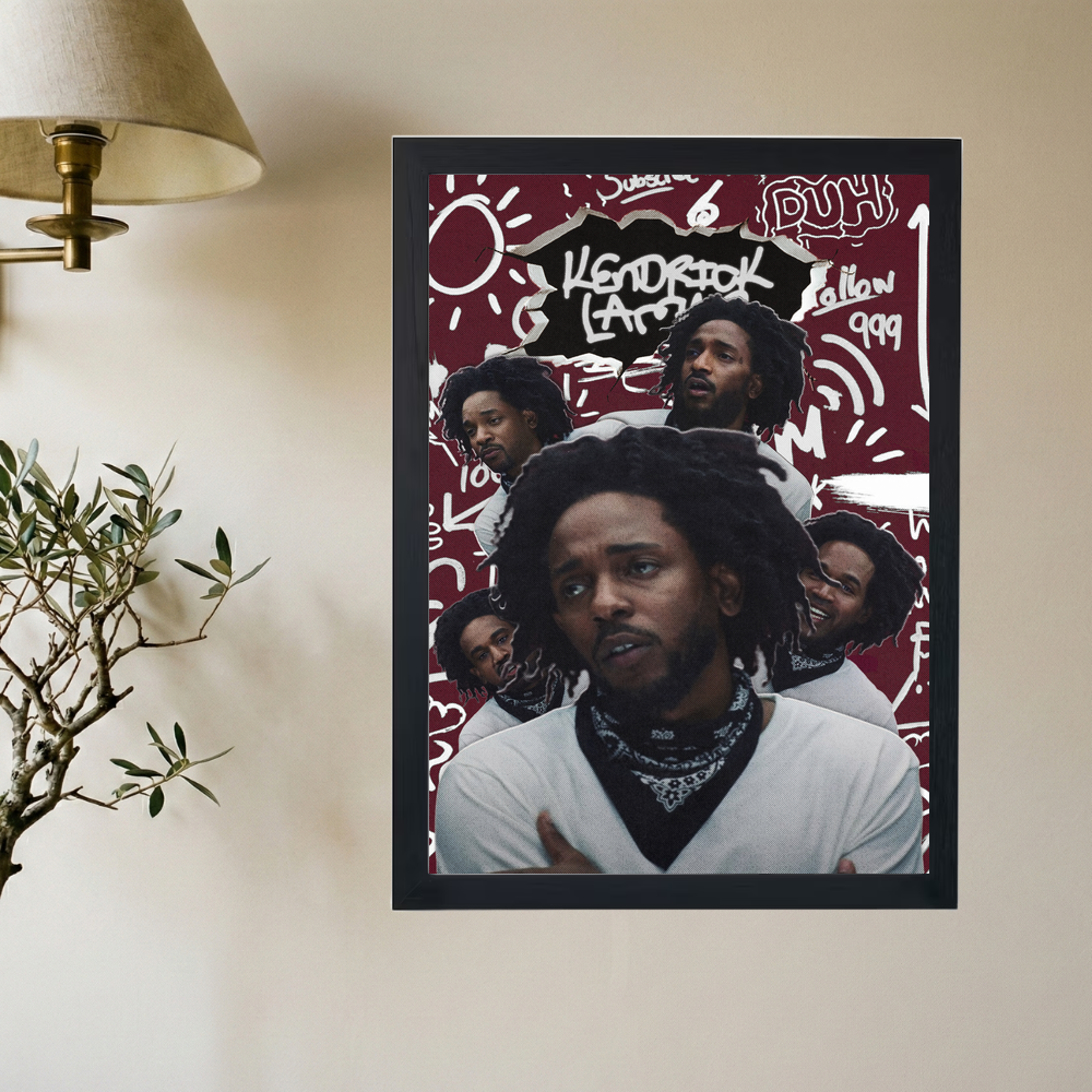 Kendrick Lamar 'Kendrick Times Five' Poster - Mockup 2