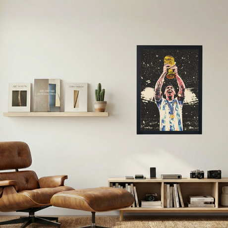 Messi 'The Trophy Lift' Poster - Mockup 1