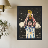 Messi 'The Trophy Lift' Poster - Mockup 2