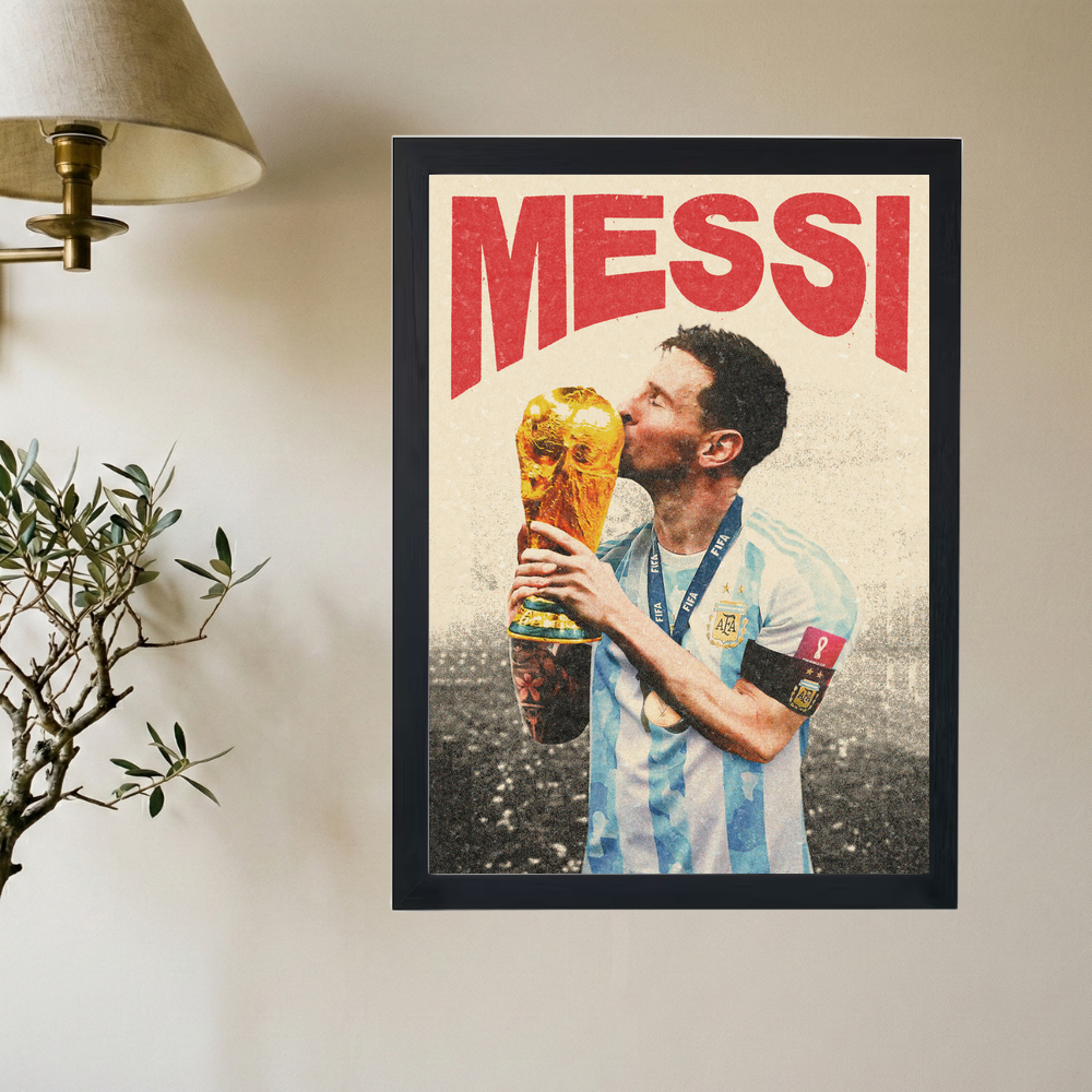Messi 'World Champion' Poster - Mockup 2