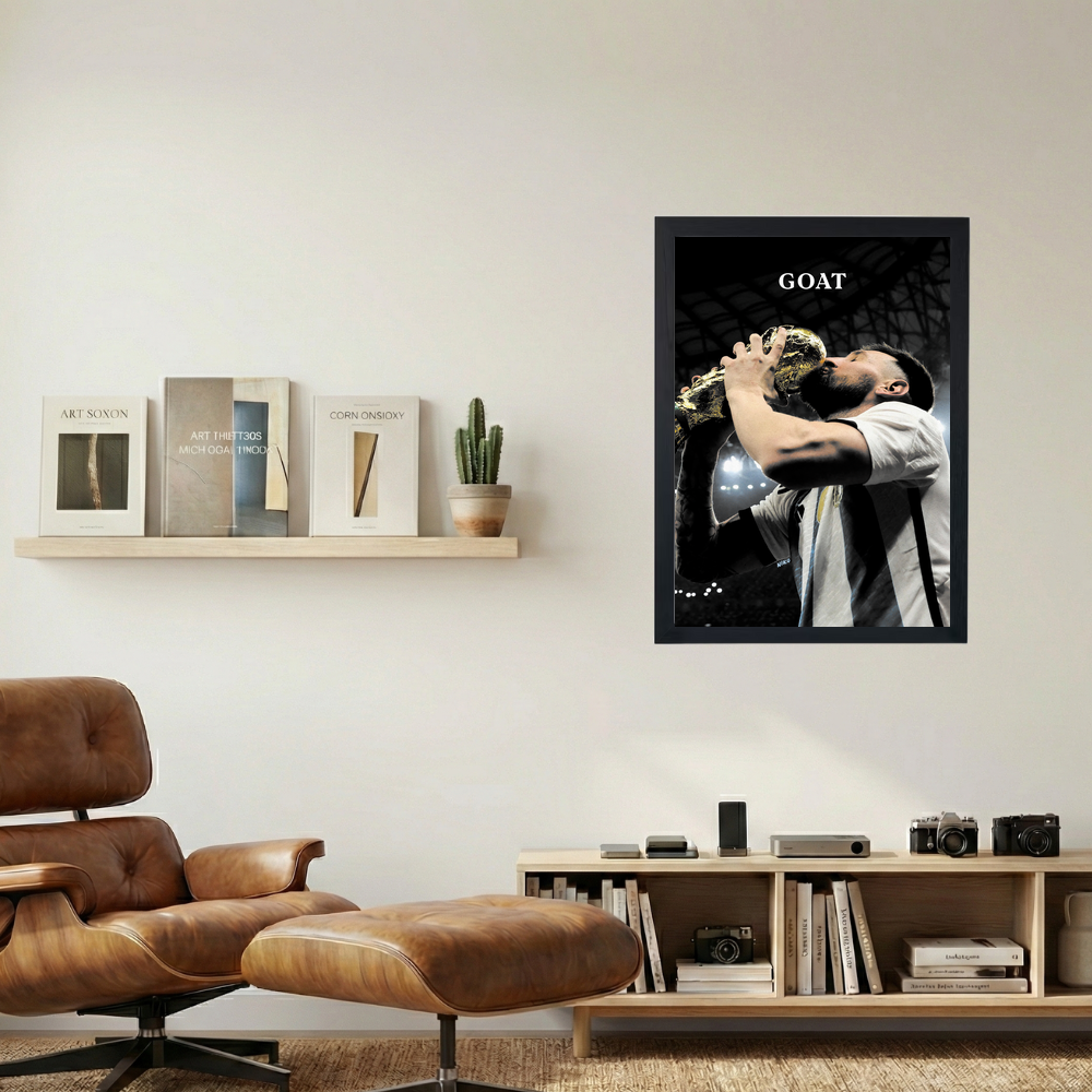 Messi 'The Goat' Poster - Mockup 1