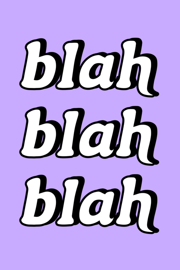 Blah Blah Blah Poster