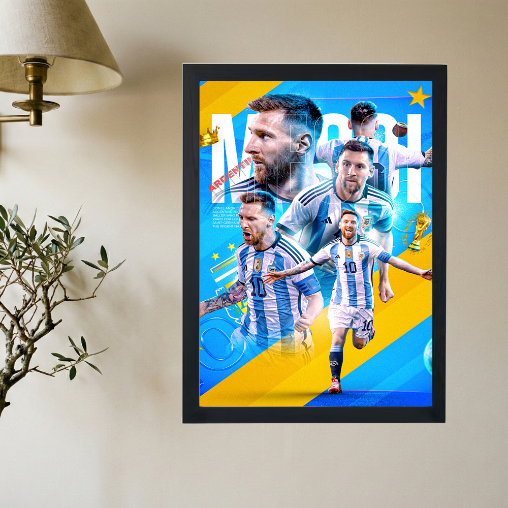 Lionel Messi 'Captain Argentina' Poster - Mockup 2