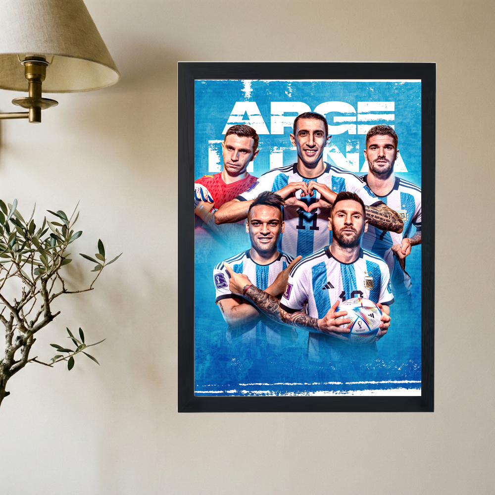 Argentina 'World Cup Champs' Poster - Mockup 2