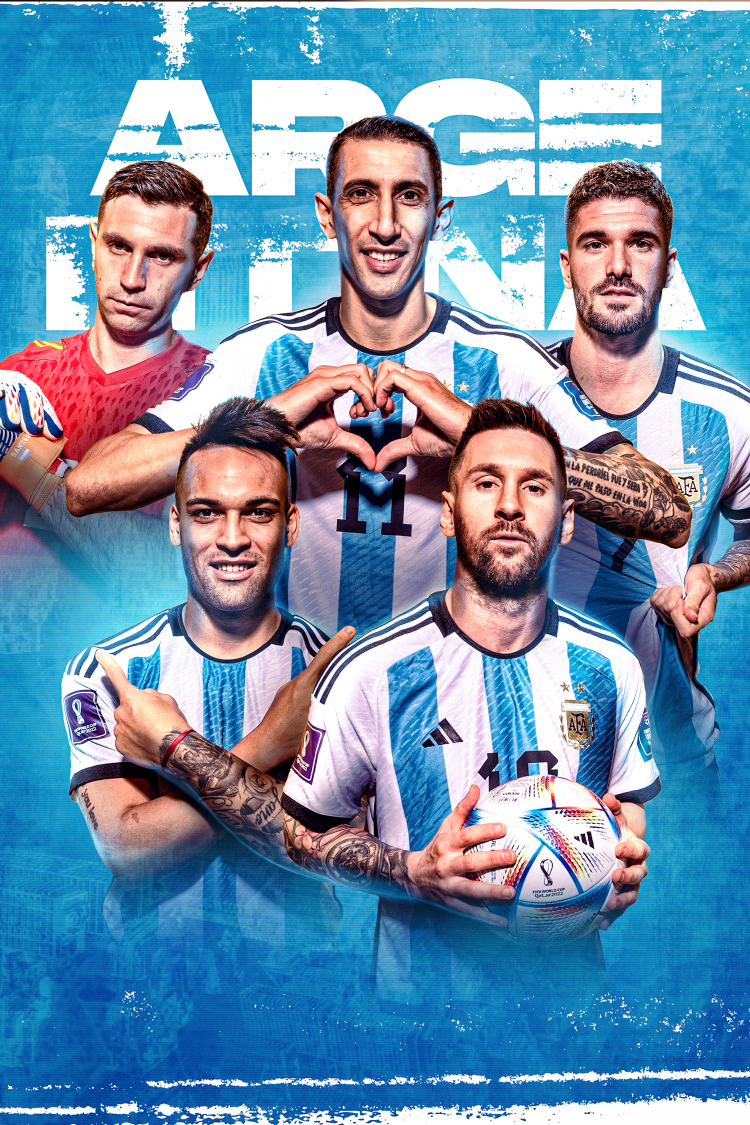 Argentina 'World Cup Champs' Poster