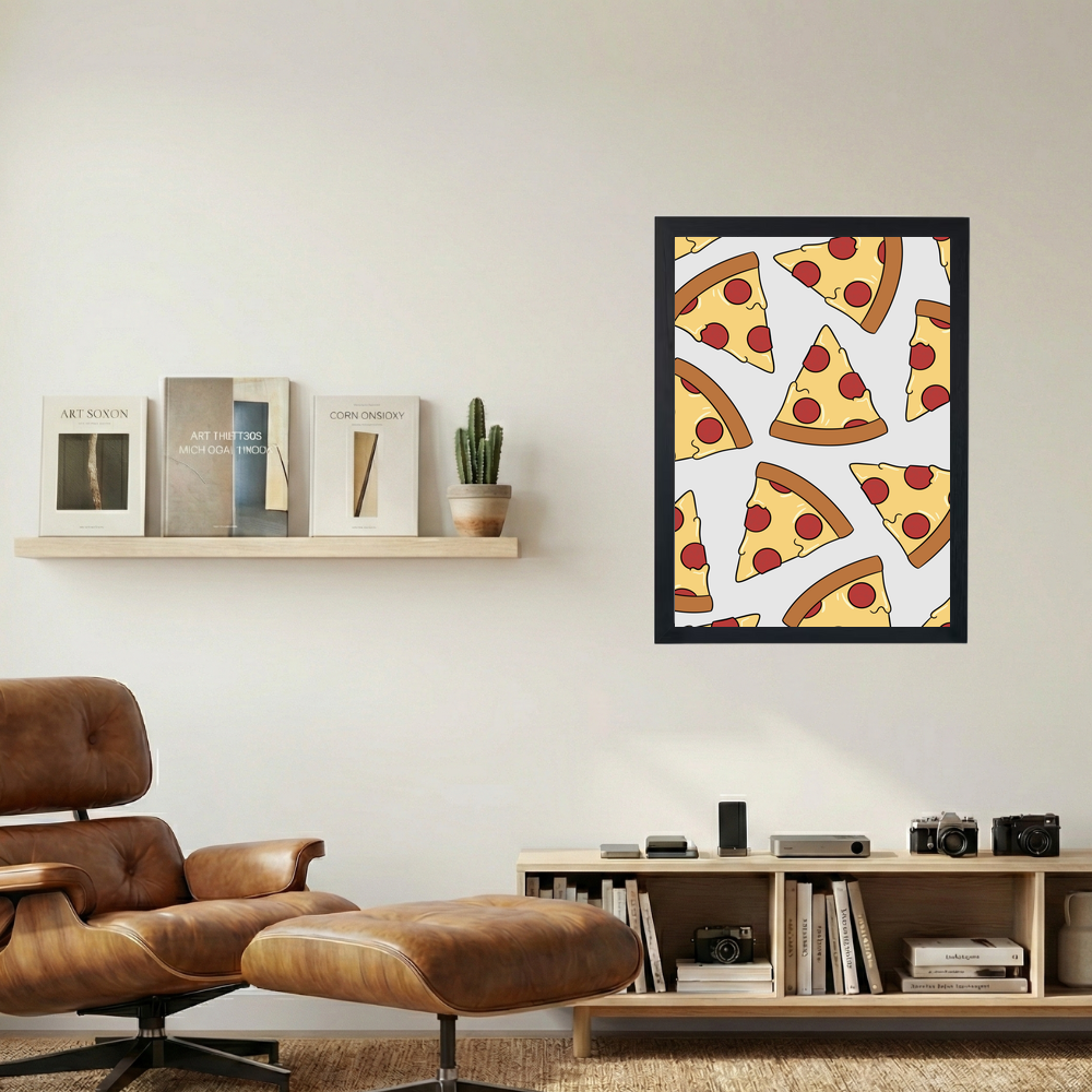 Pepperoni Pizza Slices Poster - Mockup 1