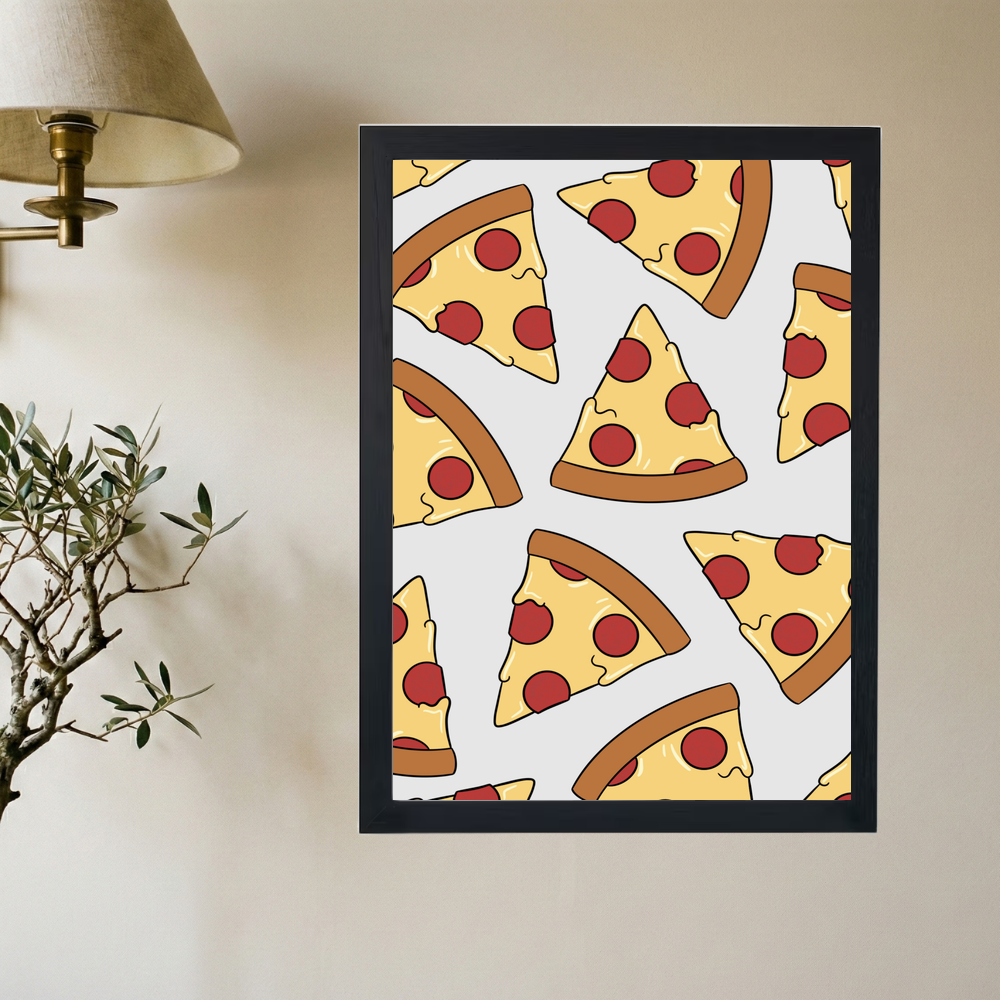 Pepperoni Pizza Slices Poster - Mockup 2