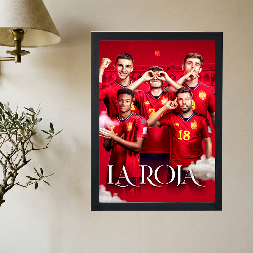 Team Spain 'La Roja' Poster - Mockup 2