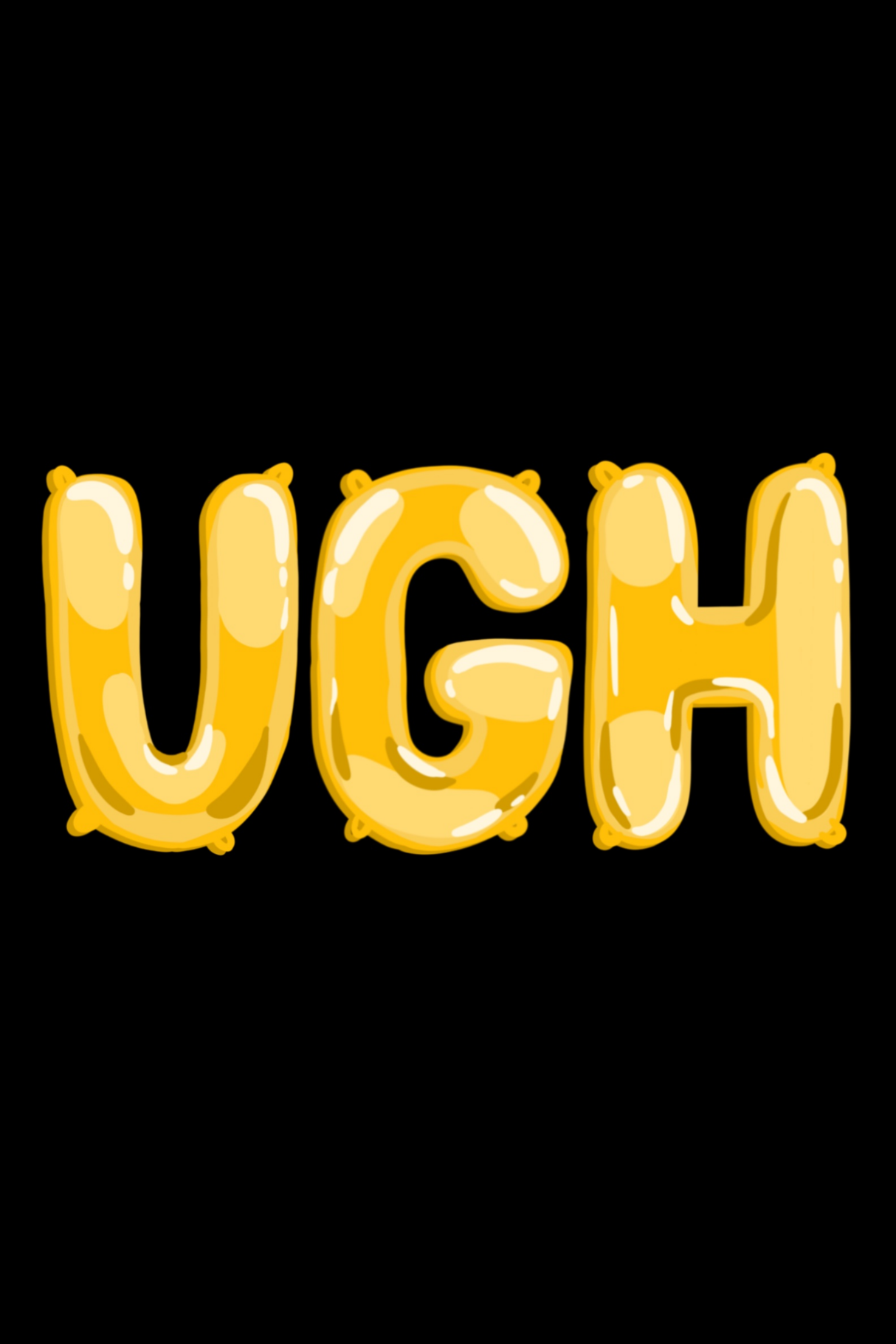 Black 'Ugh' Poster