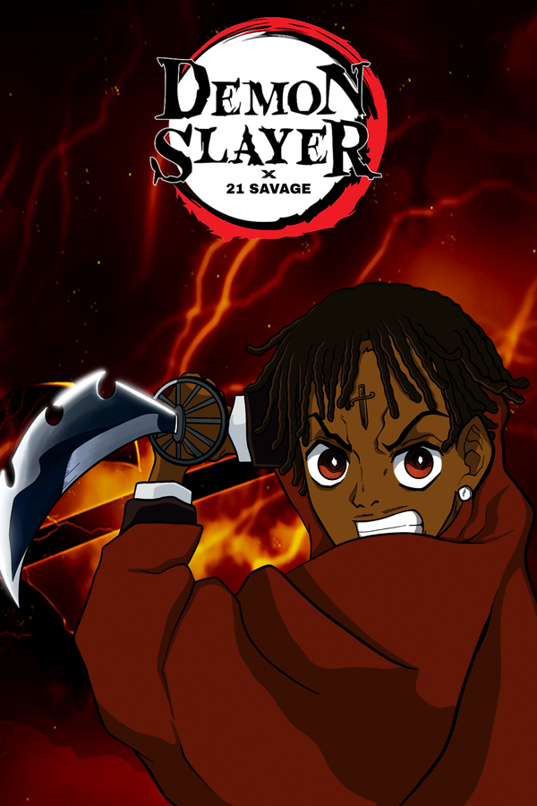 21 Savage 'Demon Slayer' Poster - Mockup 1