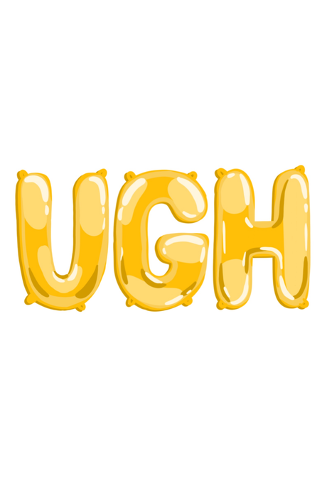 White 'Ugh' Poster