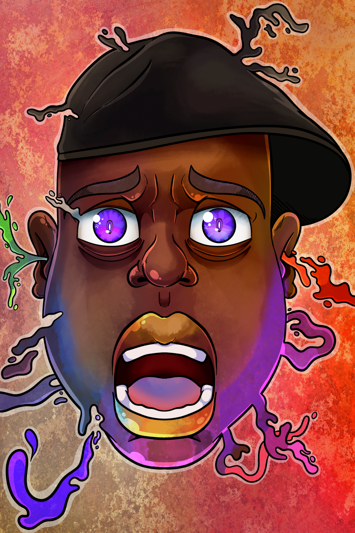 The Notorious B.I.G. 'Cartoon Biggie' Poster