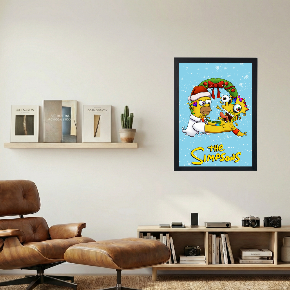 The Simpsons 'Christmas Bart' Poster - Mockup 1