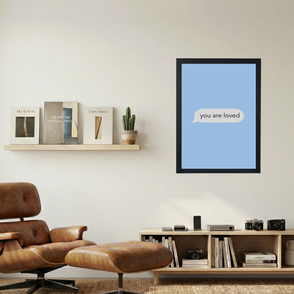 You Are Loved' Text Poster - Mockup 1