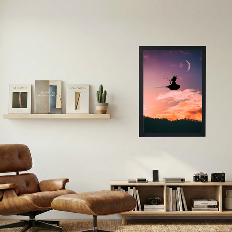 Goku 'Nimbus Cloud Red Sky' Poster - Mockup 1