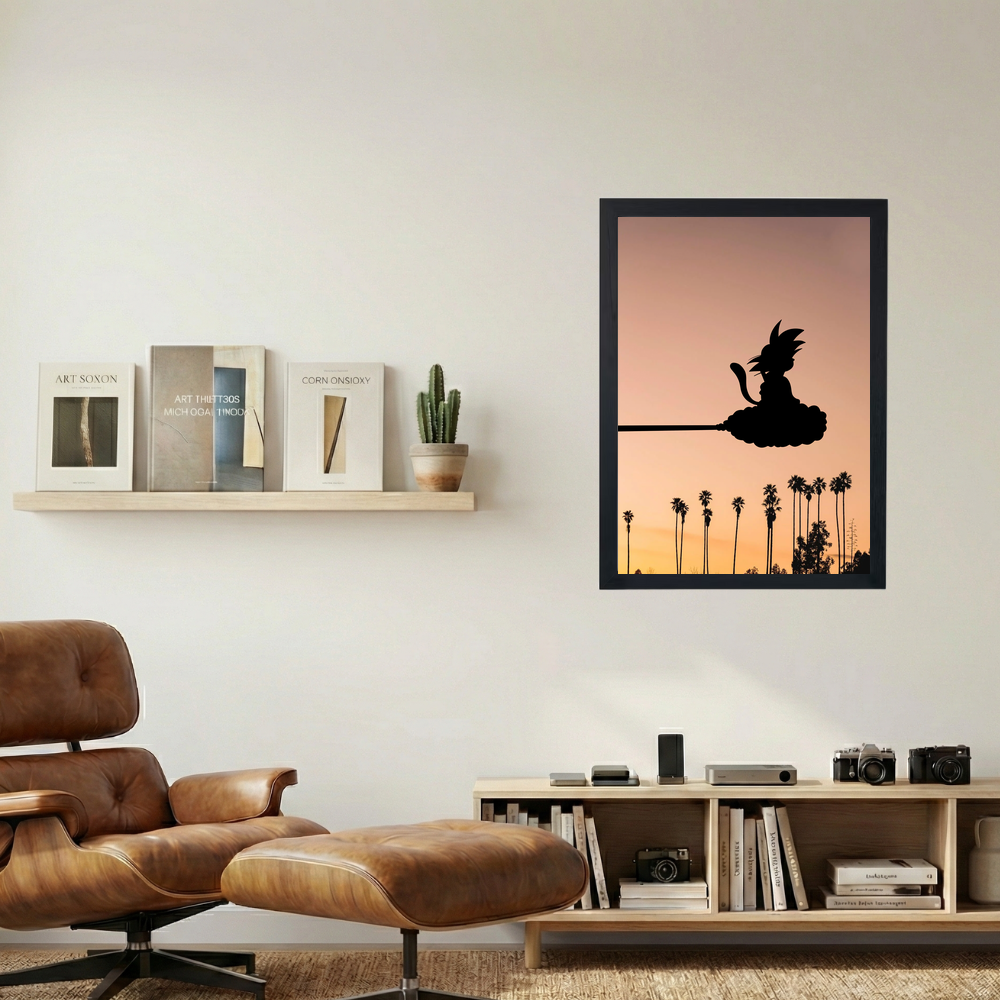 Goku 'Nimbus Cloud Palm Trees' Poster - Mockup 1