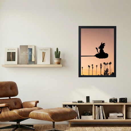 Goku 'Nimbus Cloud Palm Trees' Poster - Mockup 1