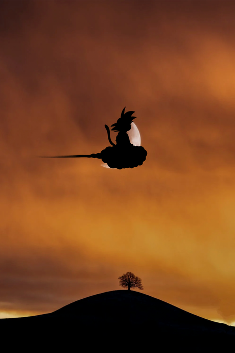 Goku 'Nimbus Cloud One Tree Hill' Poster