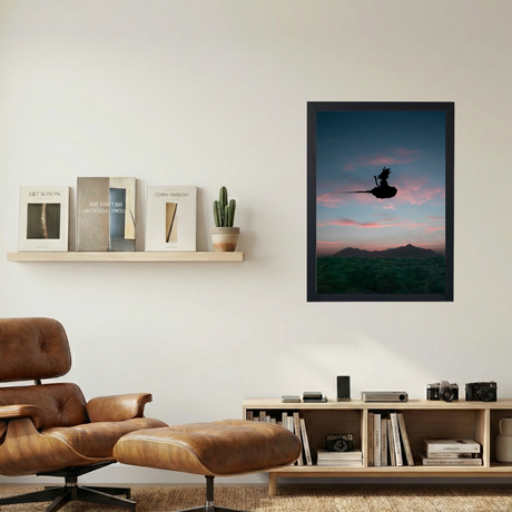 Goku 'Nimbus Cloud Mountains' Poster - Mockup 1