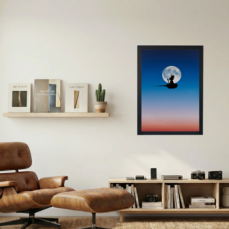 Goku 'Nimbus Cloud Moon Blue' Poster - Mockup 1