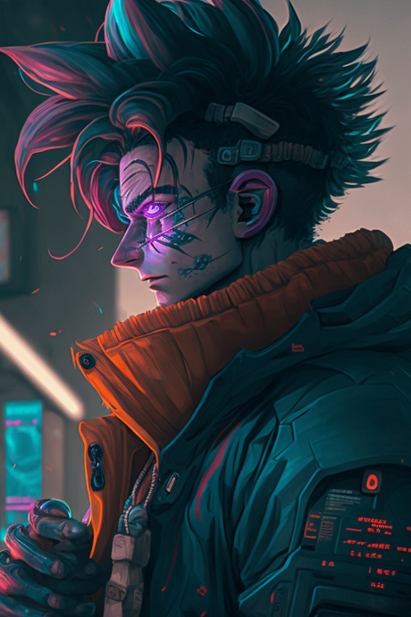 Goku x Cyber Punk' Poster