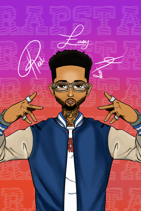 PNB Rock 'Rest Easy King' Poster - Mockup 1
