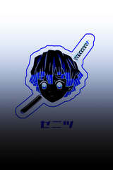 Zenitsu 'Blue Logo' Poster - Mockup 1