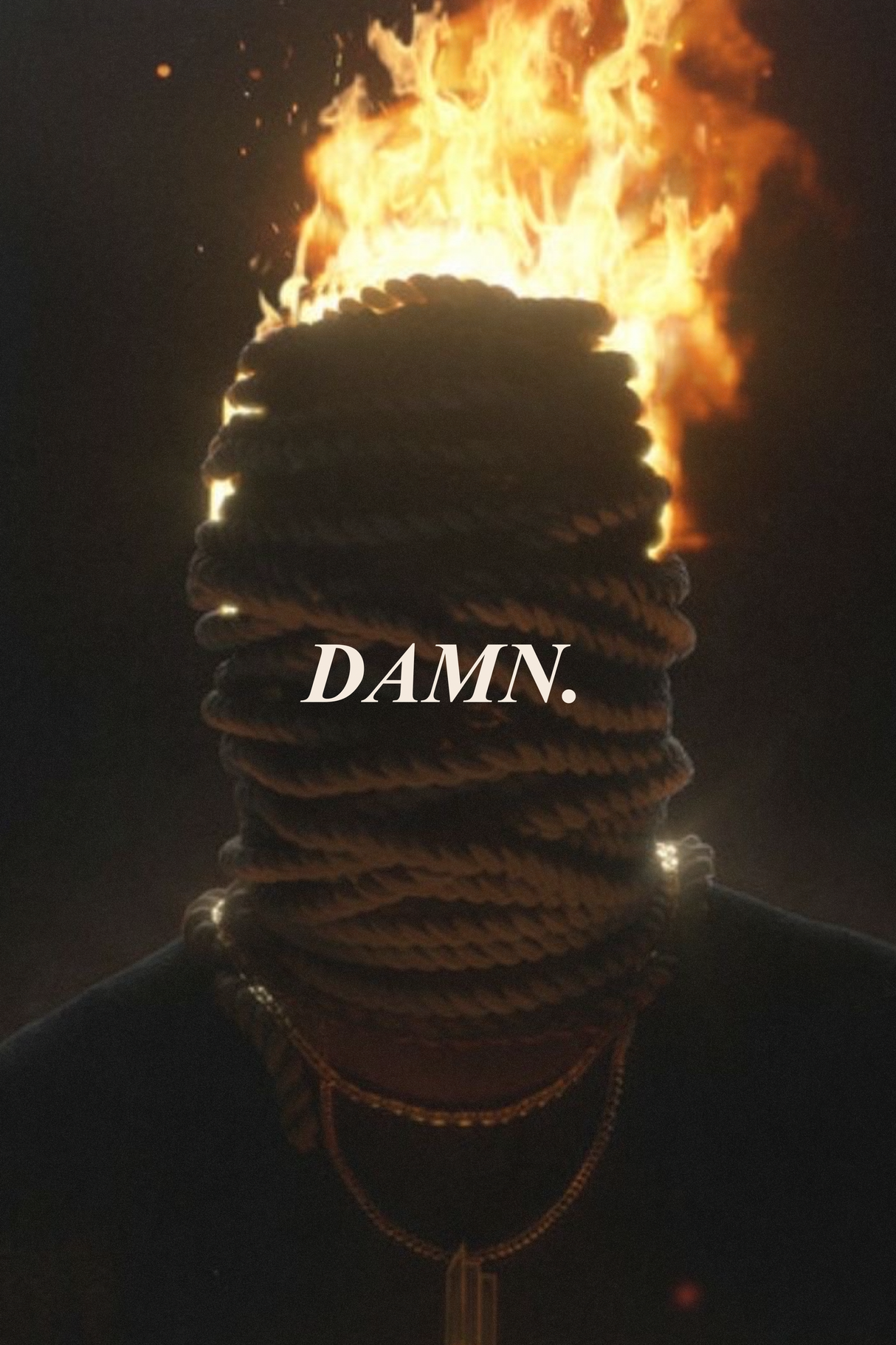 Kendrick Lamar 'Damn Head On Fire' Poster