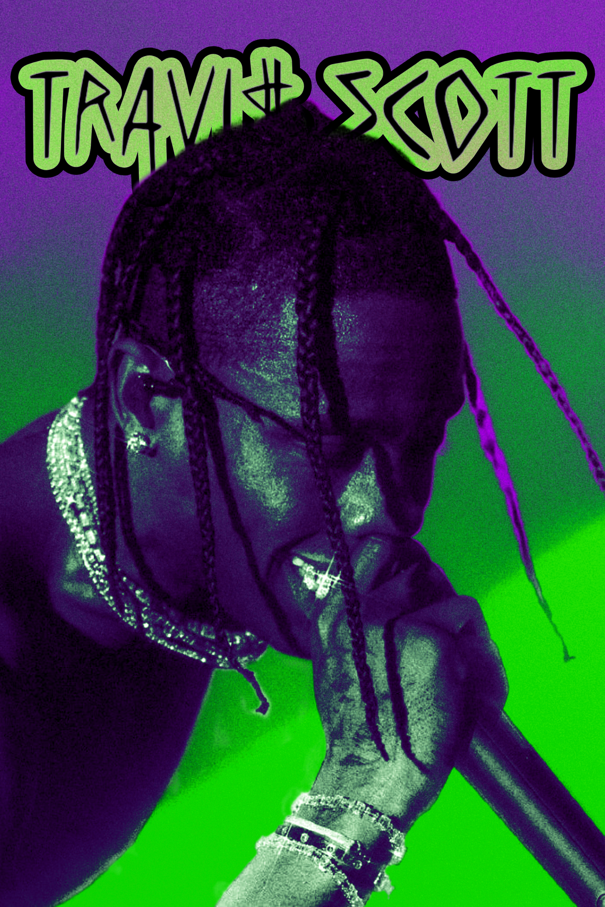 Travis Scott 'Purple Microphone' Poster