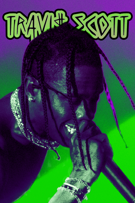 Travis Scott 'Purple Microphone' Poster