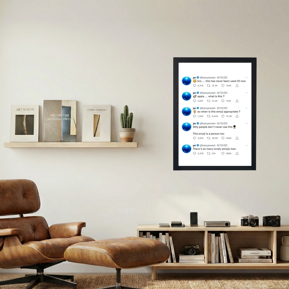 Kanye West 'Ye Tweets' Poster - Mockup 1