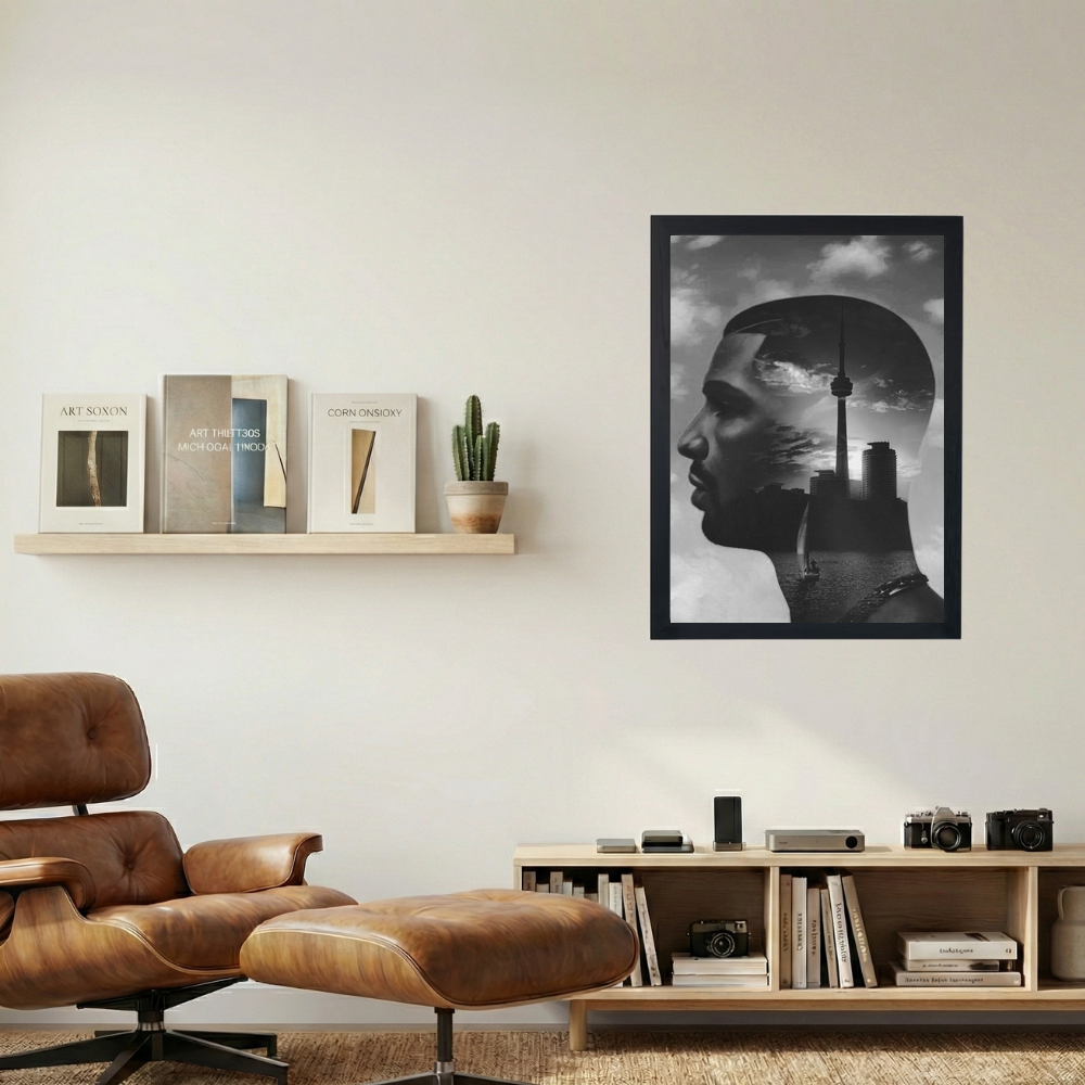 Drake 'Six Side On The Mind' Poster - Mockup 1