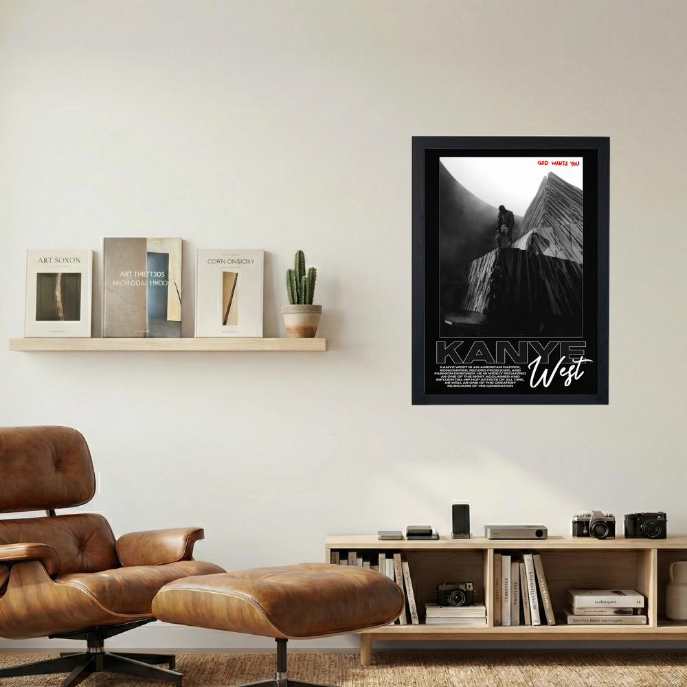 Kanye West 'God Wants You' Poster - Mockup 1