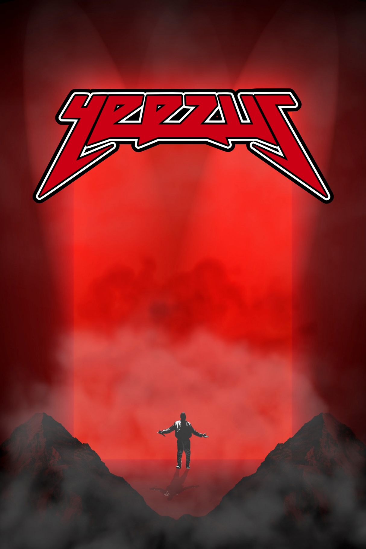 Kanye West 'Yeezus Mountains' Poster - Mockup 1