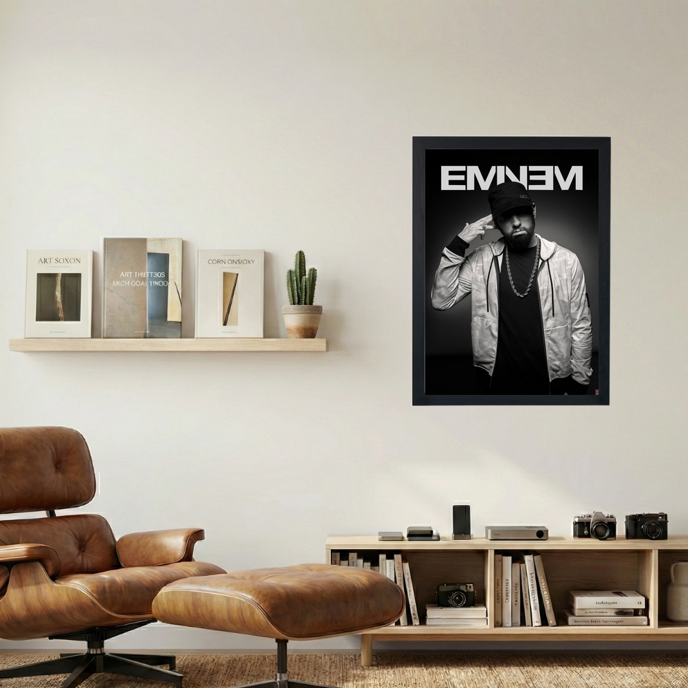 Eminem 'Black & White' Poster - Mockup 1