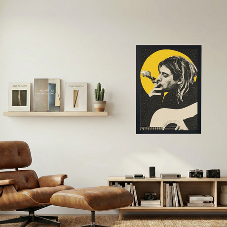 Kurt Cobain 'Smoke' Poster - Mockup 1