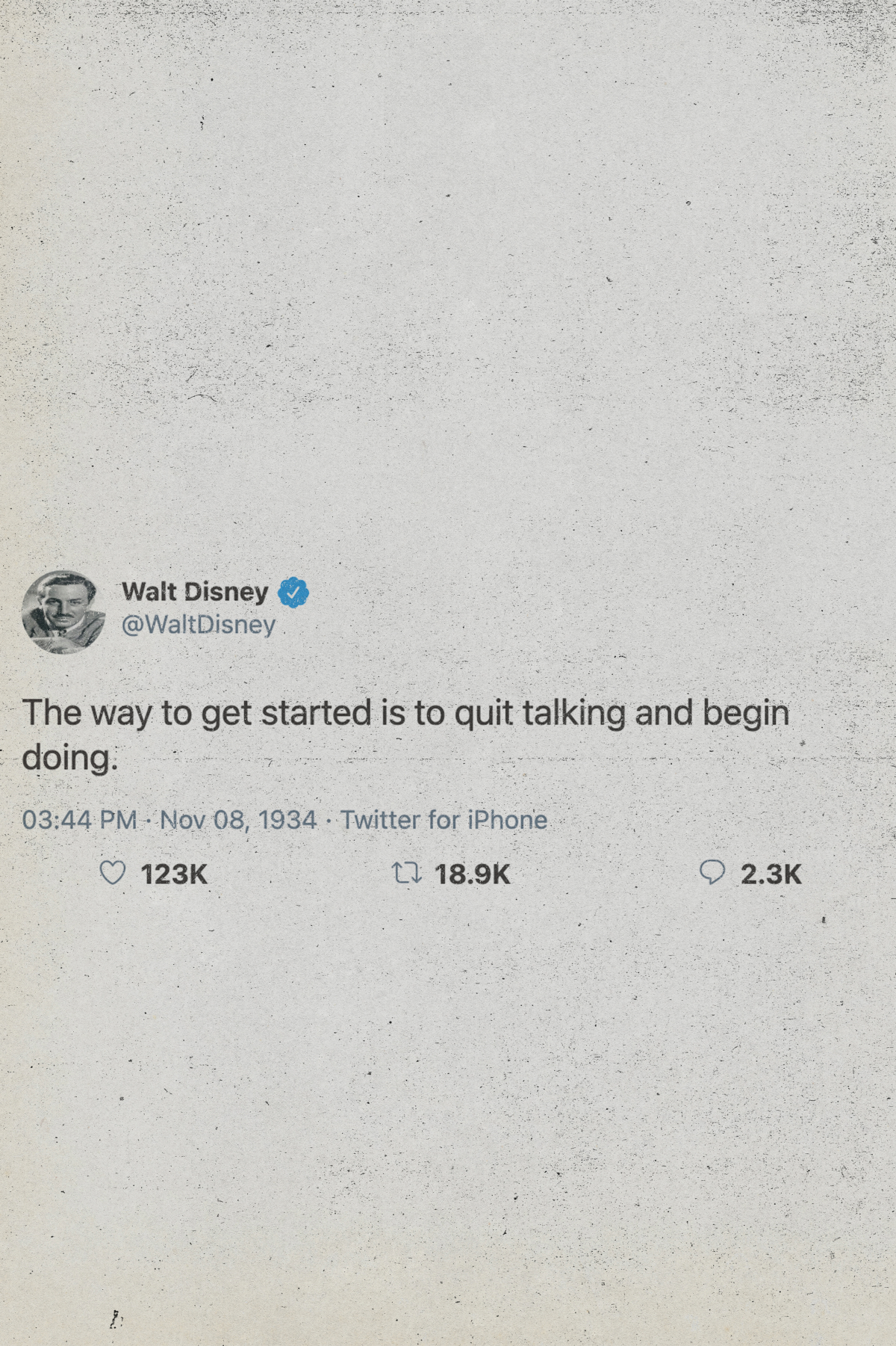 Walt Disney Tweet Poster