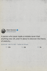 Albert Einstein Tweet Poster