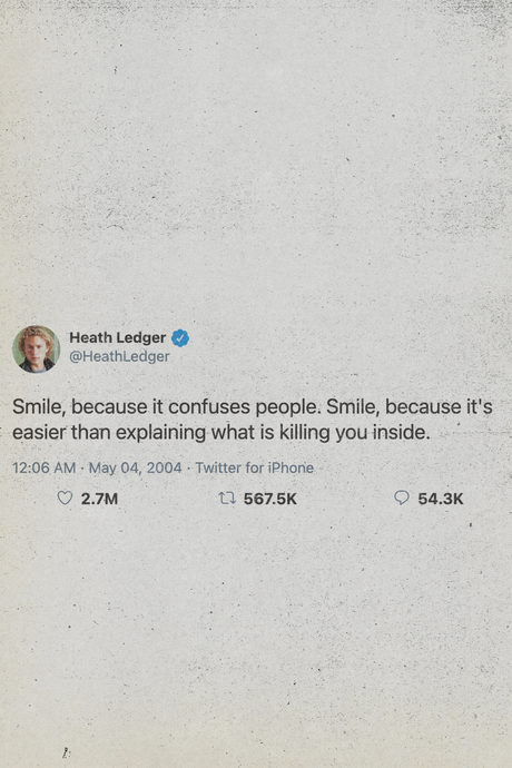 Heath Ledger Tweet Poster