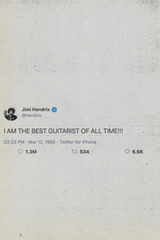 Jimi Hendrix Tweet Poster