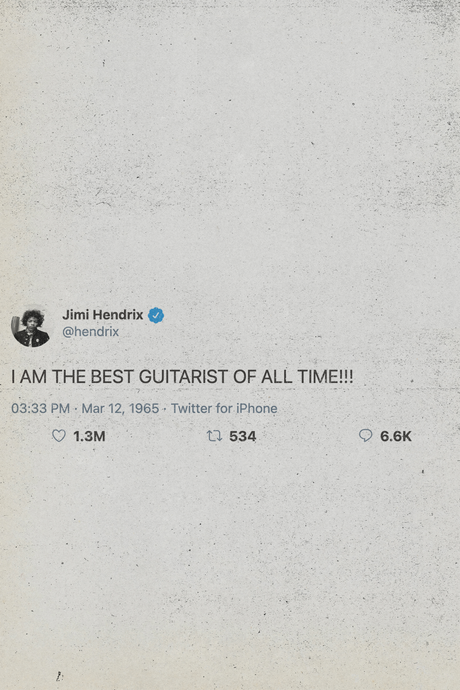 Jimi Hendrix Tweet Poster