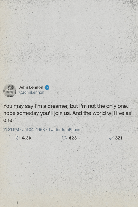 John Lennon Tweet Poster