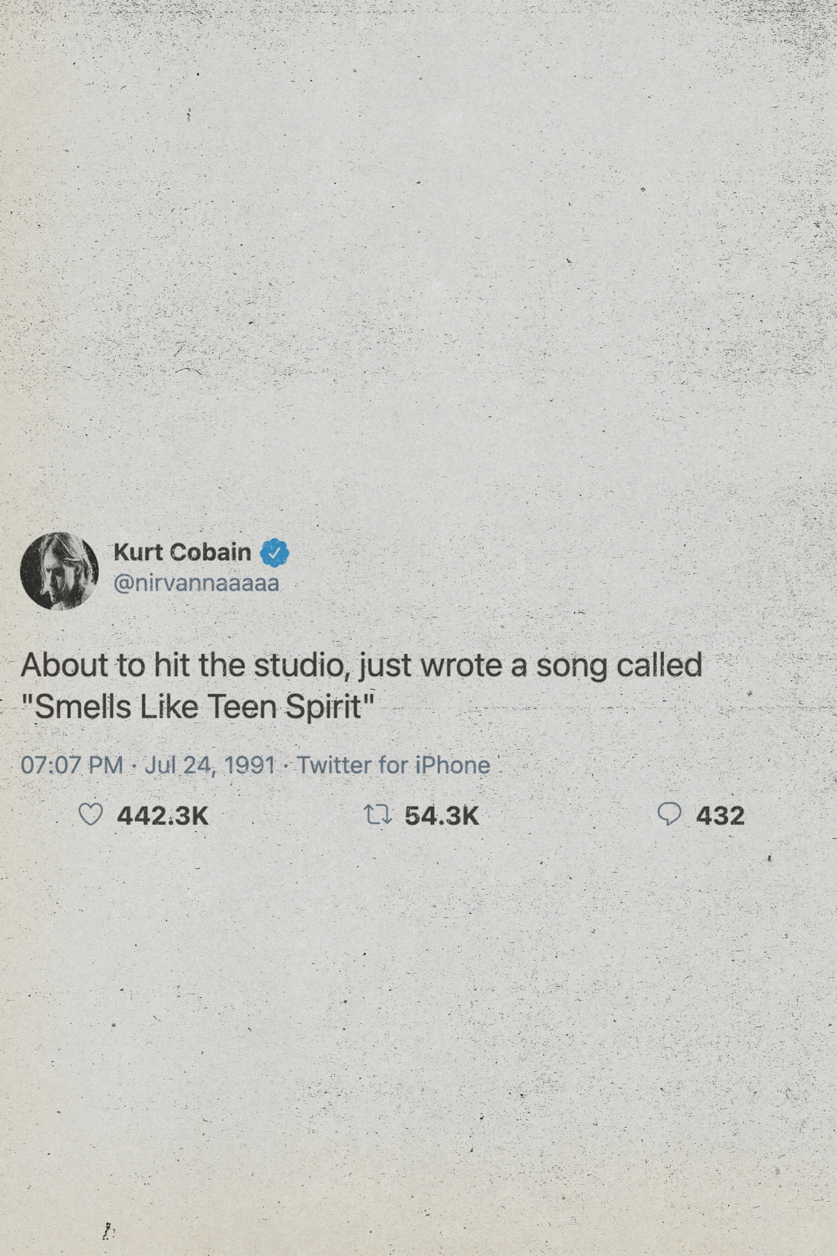 Kurt Cobain Tweet Poster